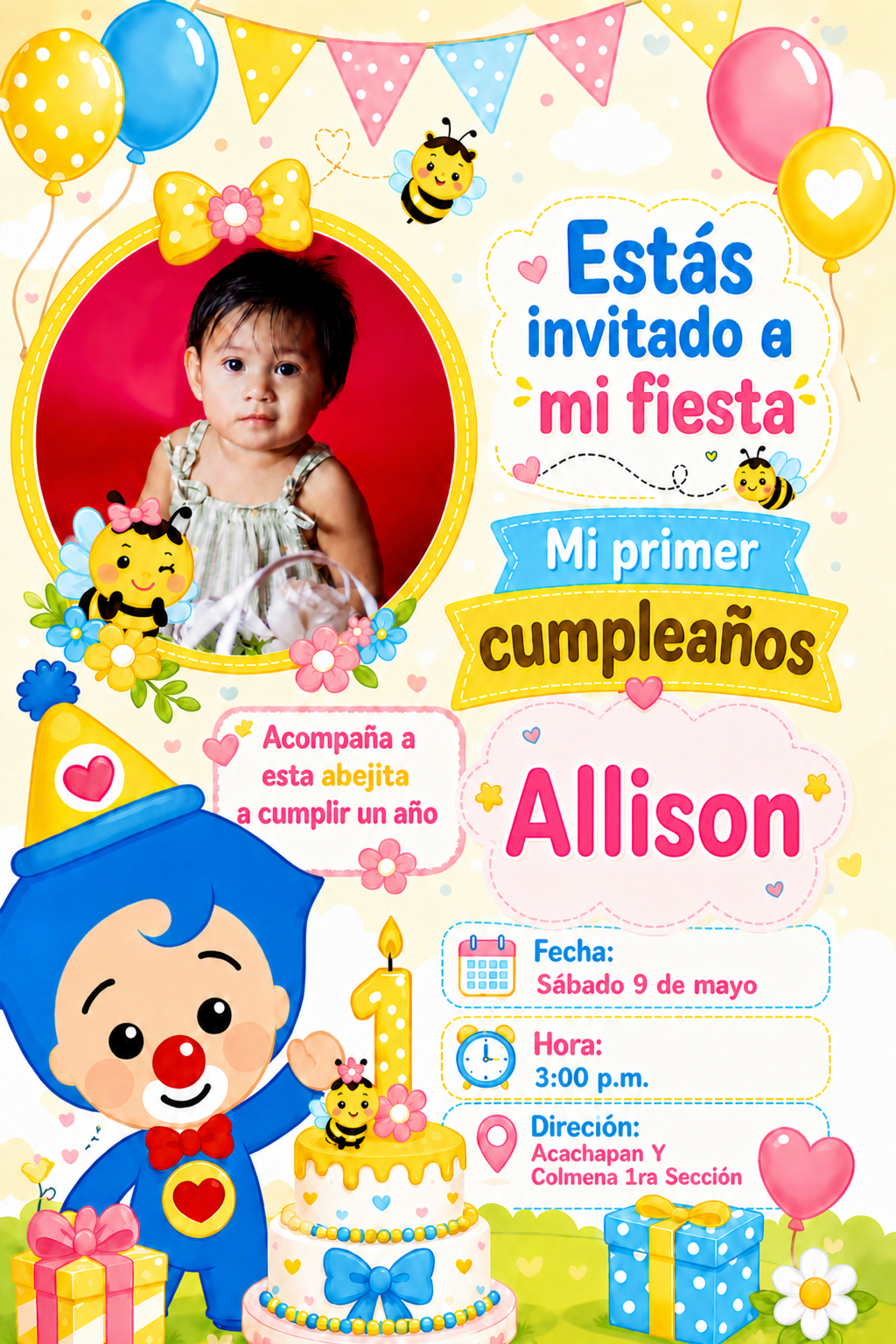 Invitación de cumpleaños de Allison
